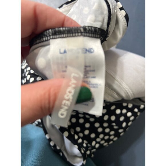 Lands End Womens Polka Dot Tankini Swim Top Size 6 Vacation Reaort Cruise - Picture 3 of 7